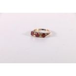 18ct gold ruby and diamond ring, ring size M, 2.6g