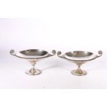 A pair of George V silver tazza with "Bruntsfield Links Golfing Society Limited" crests and lion