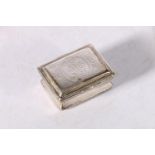 Antique silver vinaigrette with engraved decoration, makers mark DS, 38g gross, 4cm x 3cm