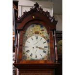 Turnbull and Young of Edinburgh and Dalry Masonic longcase Grandfather clock, the gilded and painted