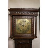 James Butler of Bolton longcase Grandfather clock, the engraved brass dial with Russell Ltd of