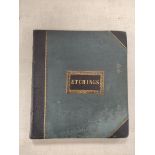 THE INGRAM SISTERS, of Staindrop Hall, Co. Durham.  "Etchings". A square quarto Victorian album in