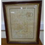 Map of England & Wales.  Pen, ink & watercolour map of England & Wales by John Bowman, Nat.