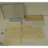 WARRAND Lt. ALEXANDER J. C., 35th Regiment.  Quarto exercise book in marbled brds., full, containing