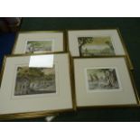 BRAMMATTI & RANIERI, G. GALLINA & others. 14 antique hand coloured engravings of early tribal &