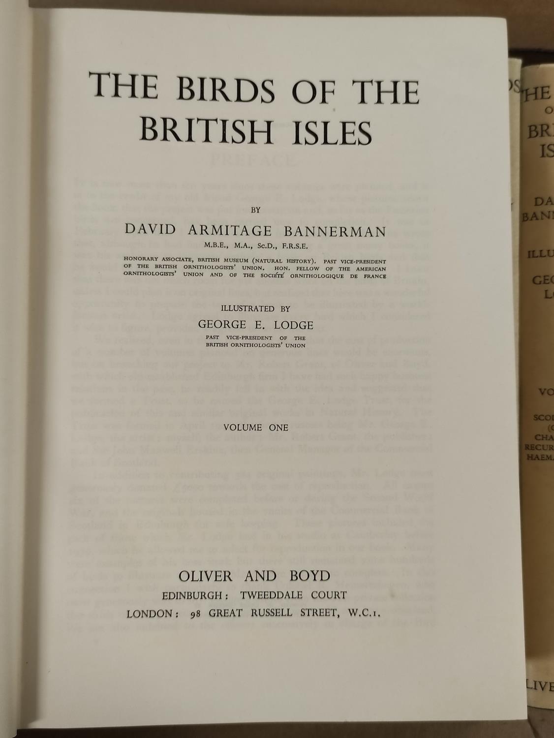 BANNERMAN D. A. & LODGE G. E.  The Birds of the British Isles. The set of 12 vols. Very many col. - Image 6 of 9