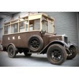 MORRIS COMMERCIAL MODEL T BUS, vintage bus, c.1930s in GWR livery. Reg. no. SV4921, with Vehicle