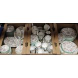 Large quantity of Minton "Haddon Hall" pattern tea and dinner wares, comprising: dinner plates;