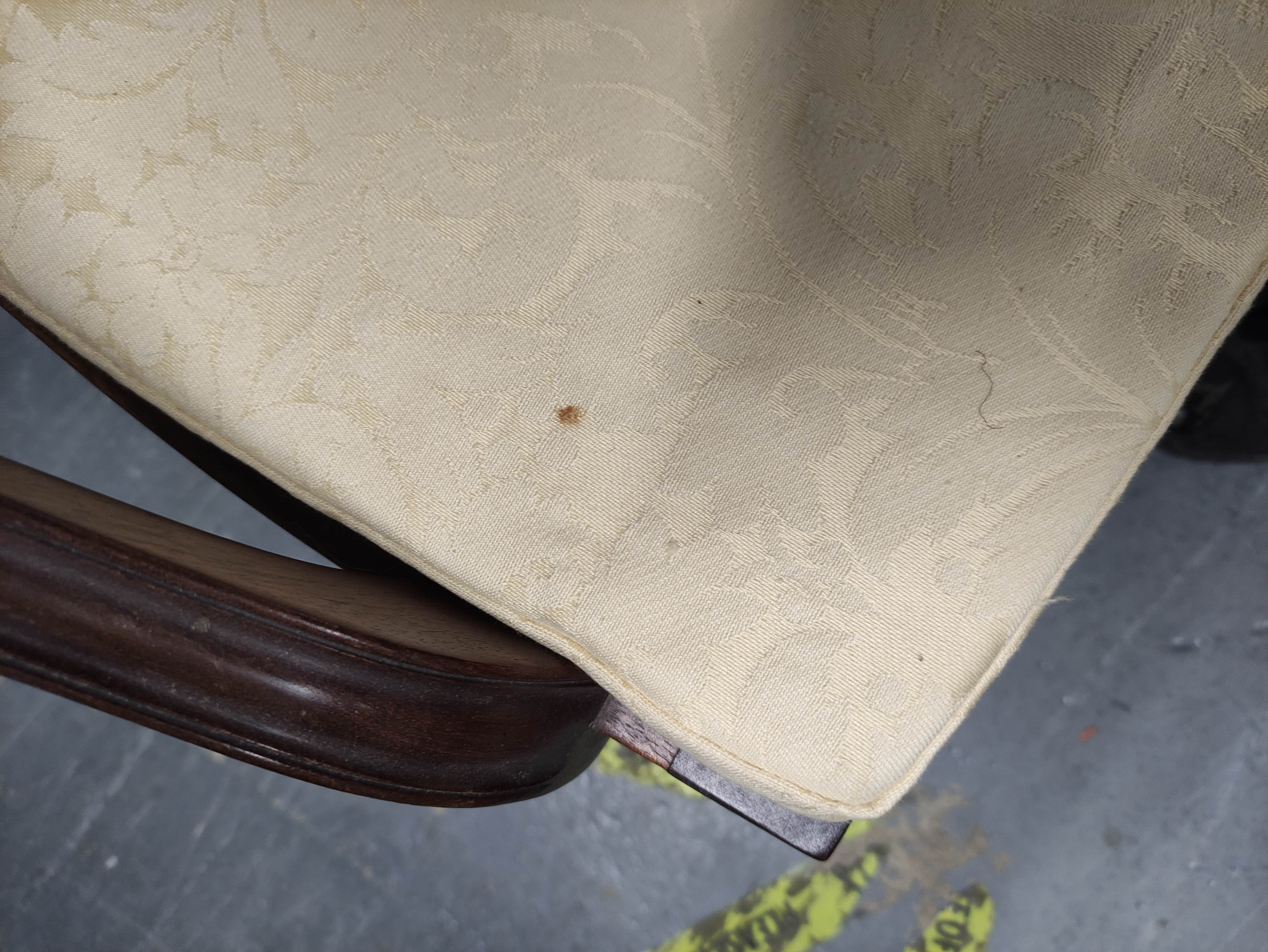 A pair of Sheraton revival mahogany open elbow chairs, the bergere caned circular backs with central - Image 9 of 20