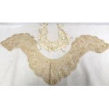 Two Victorian or Edwardian lace collars.  (2).