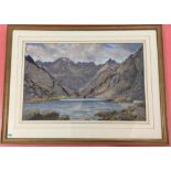 FRANK P. MARTIN. Loch Coruisk. Signed, pastel. 36cm x 55cm.