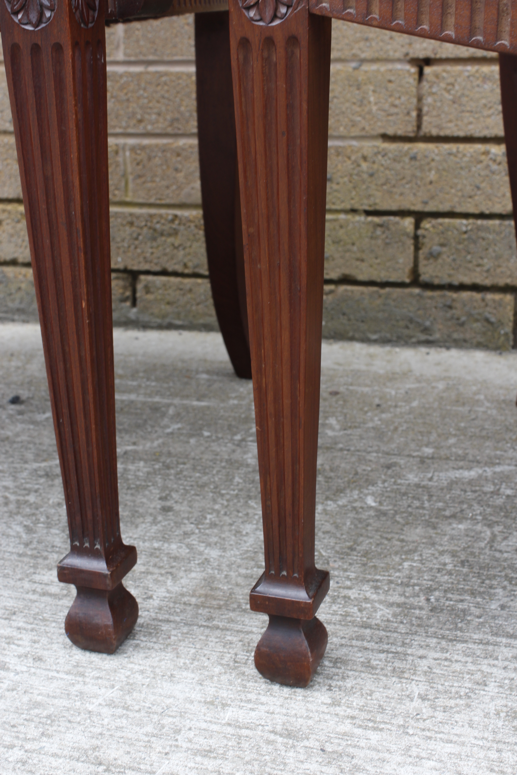 A pair of Sheraton revival mahogany open elbow chairs, the bergere caned circular backs with central - Image 5 of 20