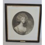 "LADY SLIGO", a 19th century sepia print by Gerald Robinson, 45cm x 39cm, signed in pencil,