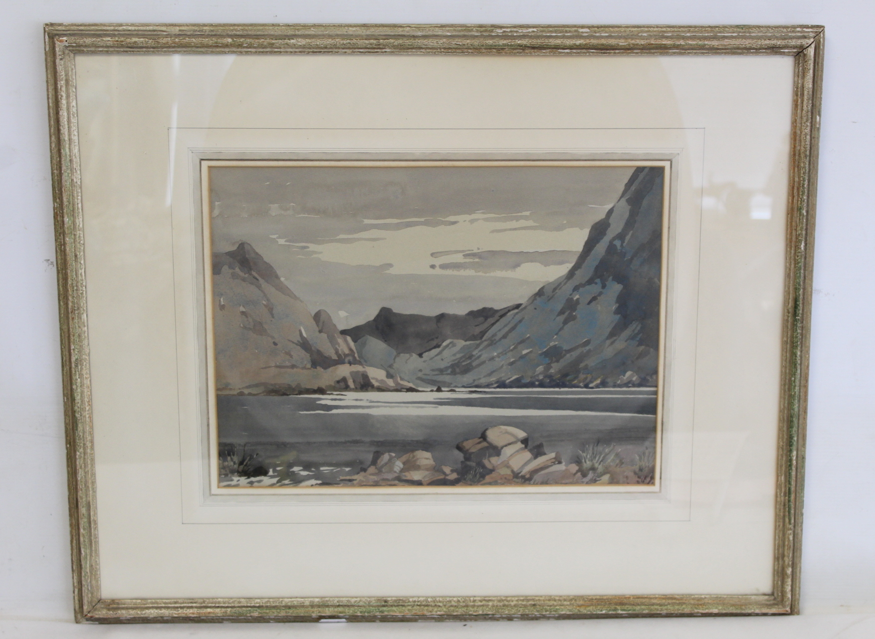 EARLY 20TH CENTURY SCHOOL. A lake on Hungry Hill, Bantry? Watercolour. 29cm x 40cm. Inscribed verso.