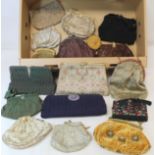 Collection of sixteen vintage and later lady's bags and purses.