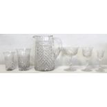 Thomas Webb Crystal part suite of glassware with diamond cut decoration in "Russell" pattern,