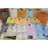Collection of sixteen vintage men's shirts c.1960's/70's & 80's, all collar size 15, including