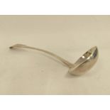 Scottish Provincial silver soup ladle, fiddle pattern, by David Gray, Dumfries c1830. 200g/7oz.