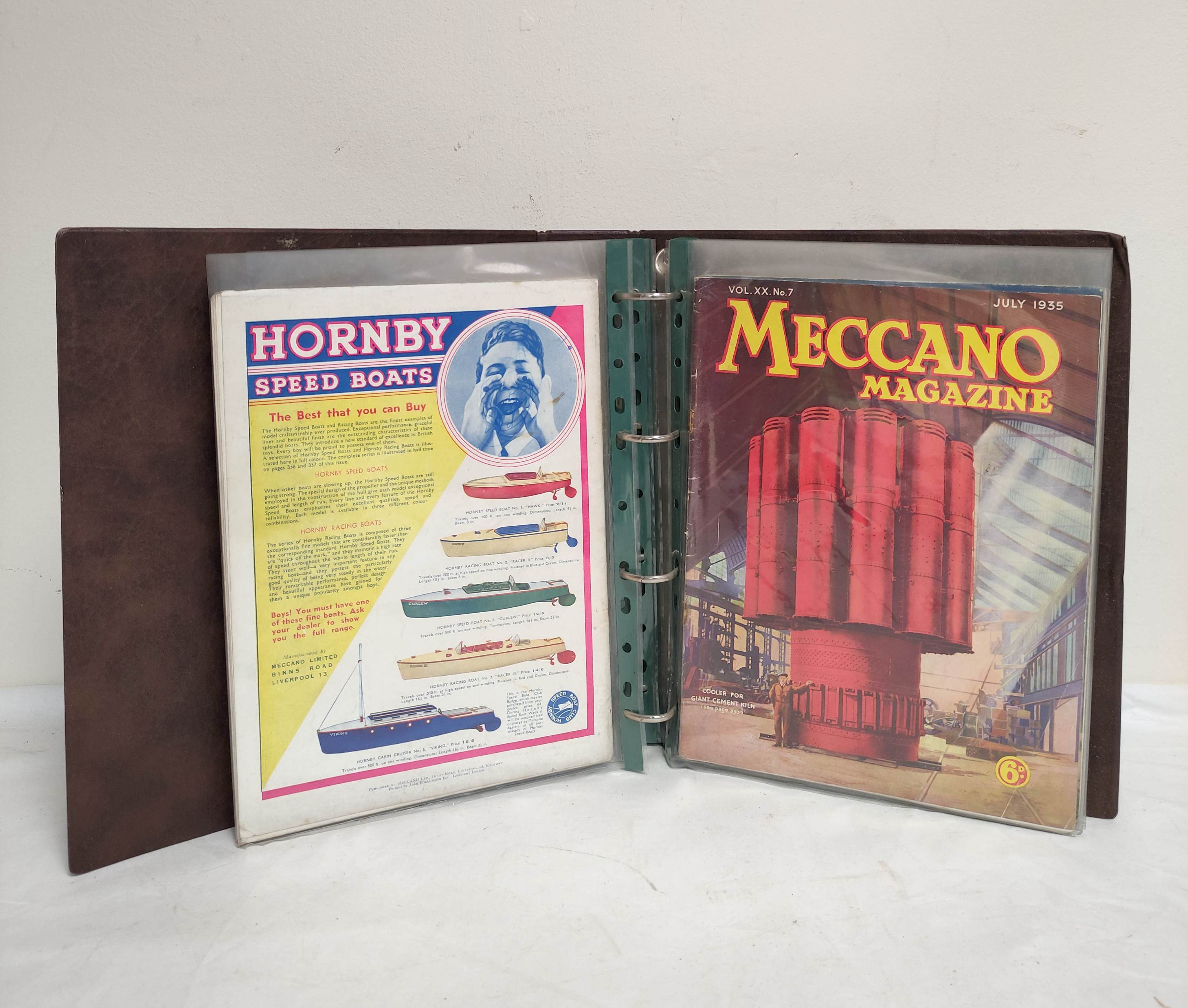 Binder containing a complete run of 1935 Meccano Magazines.