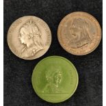 United Kingdom. Three Victorian commemorative medals to include an 1897 Diamond Jubilee silvered
