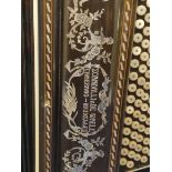 Antique Chromatic accordion by Scandalli de Waele, Camercanco -Bruxelles, lacquered wooden body with