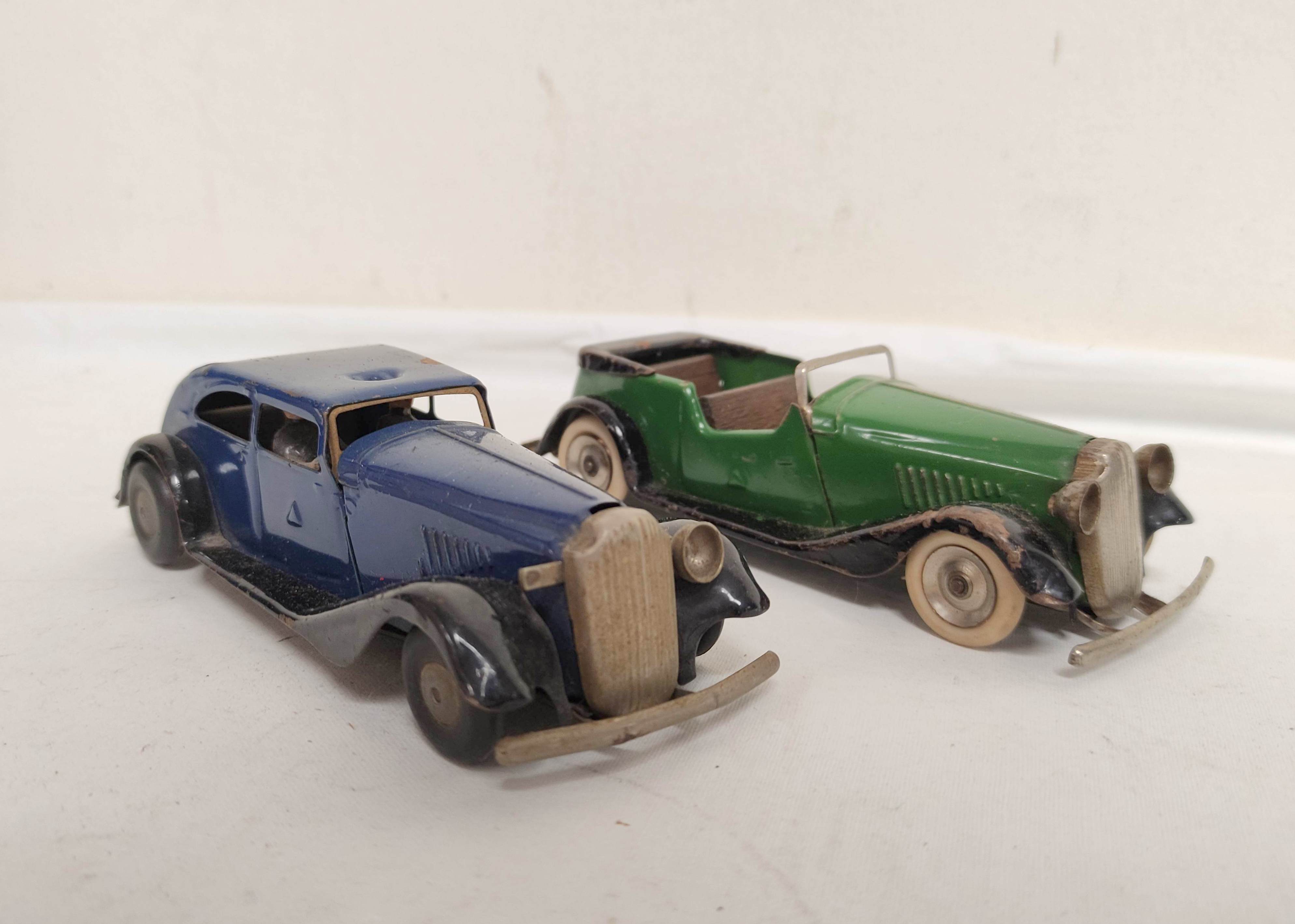 Collection of vintage boxed and loose Tri-ang Minic clockwork vehicles some pre war to include a - Image 6 of 10