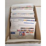 Large collection of approximately 240 Royal Mail first day cover stamp sets dating from the 1960s-