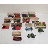 Quantity of clockwork Tri-ang Minic model cars to include two steam rollers, two delivery vans,