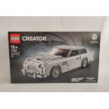 Lego Creator set No 10262 James Bond Aston Martin DB5. Open box with instructions. Creasing to box