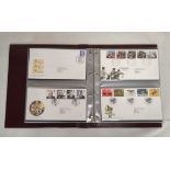 Album of approximately 60 Royal Mail first day cover postage stamp sets dating from 1993-1998. All