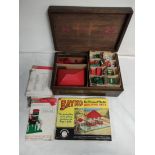 Vintage 1950s Bakyo building set in wooden case not guaranteed complete.