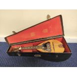 Umberto Ceccherini bowl back mandolin in case, label dated 1881