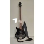 Ibanez Sound Gear GIO GSR200L left-handed bass guitar with gloss black finish. Comes with Stagg