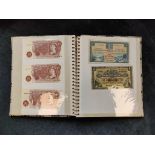 United Kingdom. Folder containing Scottish & English banknotes dating from the 1950s-80s. To include