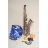 Vintage e.p. "Majestic Aristocrat" saxophone by F. A. Eugen Schuster, Saxony, with two spare