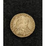 United Kingdom. George III 1787 silver sixpence. 3749 semee of hearts variant. EF