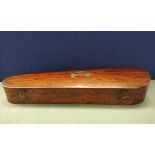 Antique Victorian flame maple violin case, with space for for two bows.