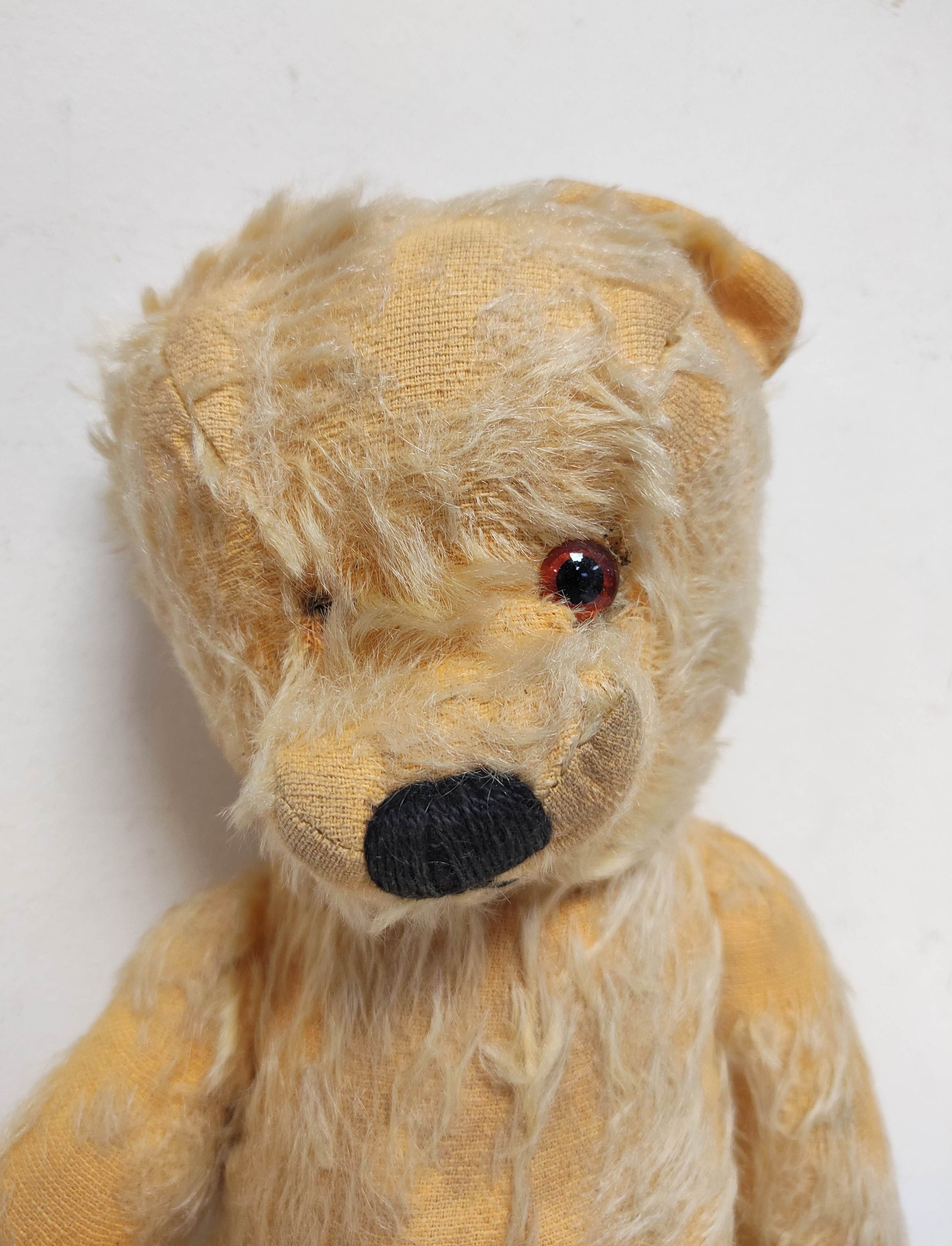 Two antique mohair stuffed toys to include an articulated clockwork teddy & a toy horse by Deans Rag - Image 7 of 9