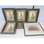 Photographs.  Four framed portrait photographs of Geoffrey Howard in military uniform, each with