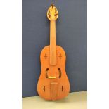 Replica Medieval fiddle by Robert Longstaff Abingdon dated 1982 bearing interior paper label.