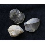 Neolithic- Collection of stone age flint cores a byproduct of tool manufacturing one of Spanish