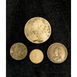United Kingdom. Group of Victorian silver coins to include a 1901 half crown, an 1888 jubilee head