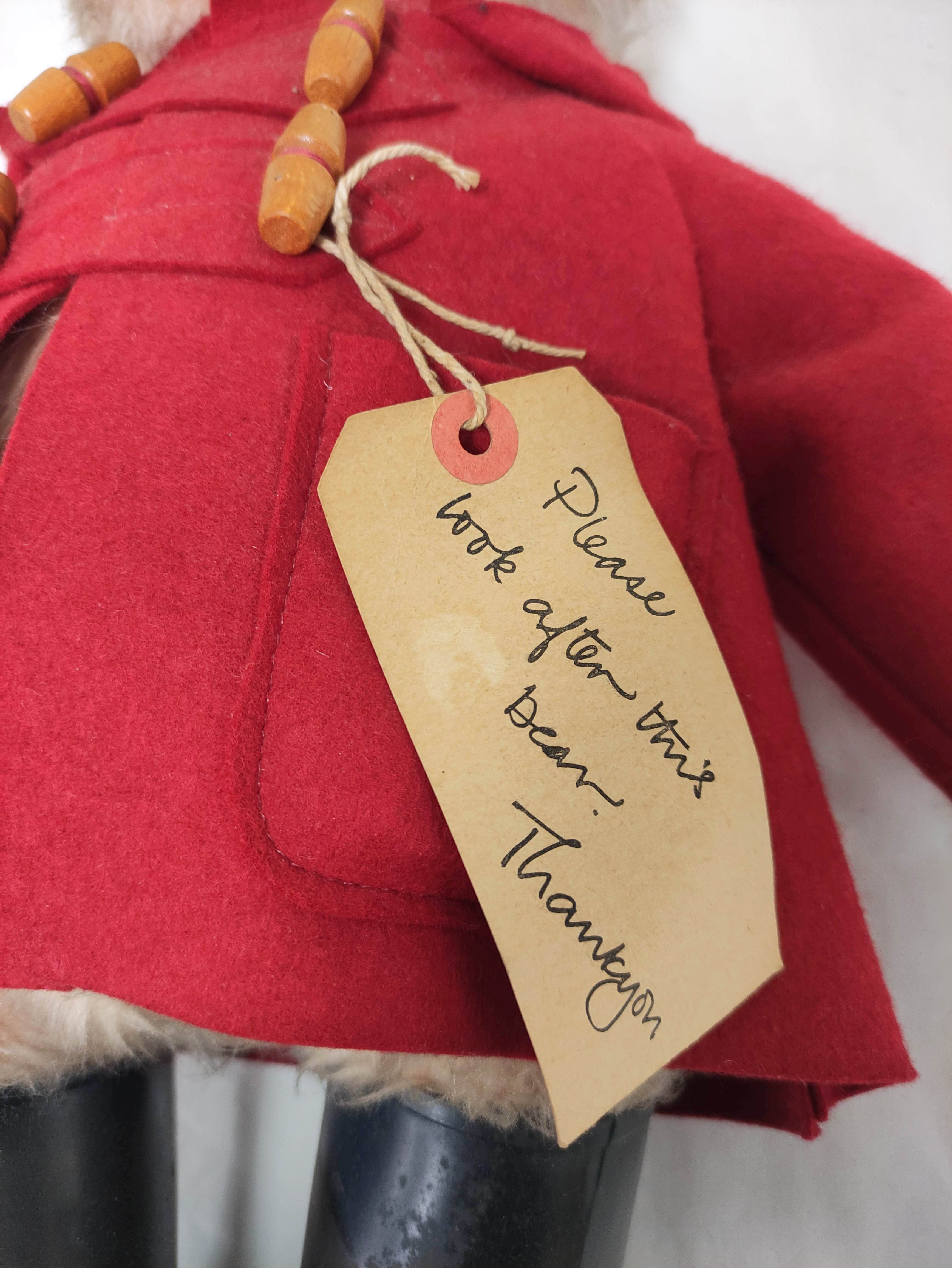 Vintage 1970s Paddington Bear teddy by Gabrielle Designs of Doncaster with wellingtons and toggle - Image 3 of 6