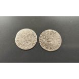 Poland. Two silver 1/24th Thaler coins of Sigismund III (1566-1632) both 1623.