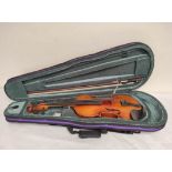 Nikolaus Amatus Cremone violin in fitted case, with bow