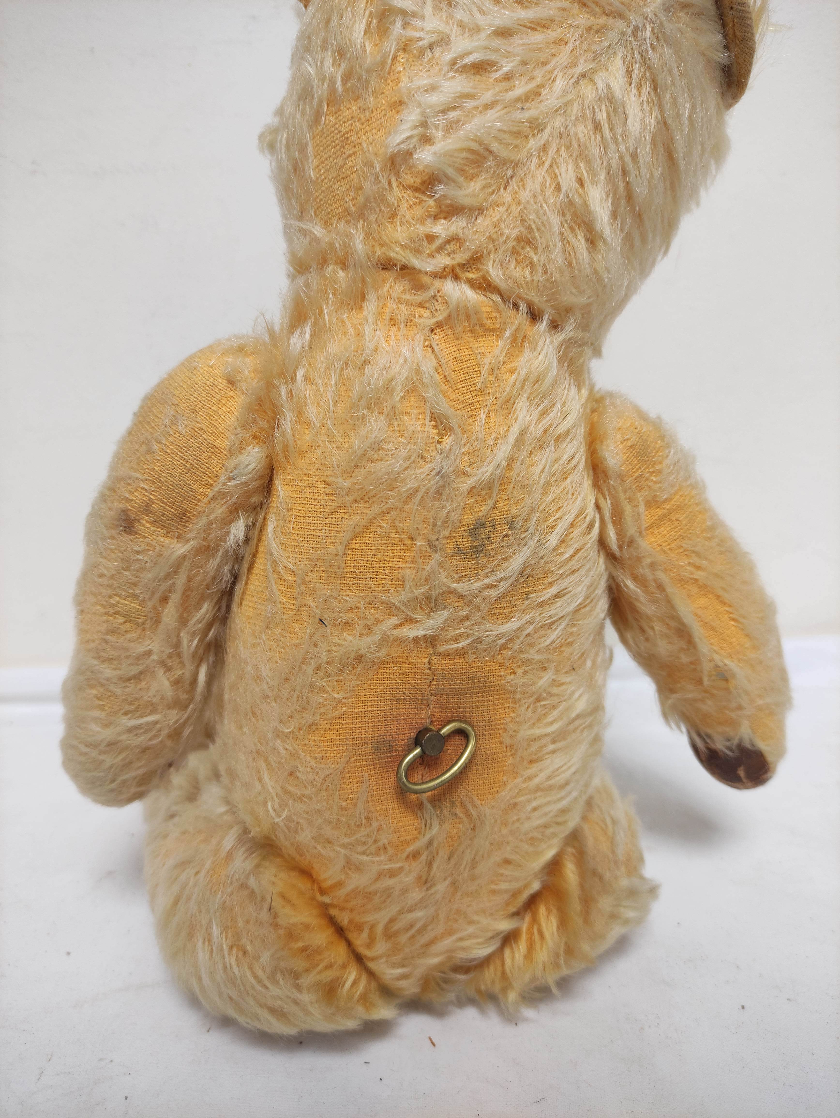 Two antique mohair stuffed toys to include an articulated clockwork teddy & a toy horse by Deans Rag - Image 9 of 9