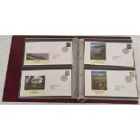 Album of approximately 64 Royal Mail first day cover postage stamp sets dating from 2001-2004. All