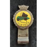 1940s/50s Aintree Circuit Club chrome and enamel car badge by J.R Gaunt London of chromed bronze