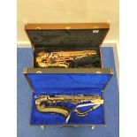 Bundy saxophone by Selmer i fitted case and also Fremont saophone in fitted case (2).