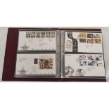 Album of approximately 46 Royal Mail first day cover postage stamp sets dating from 2007-2009. All